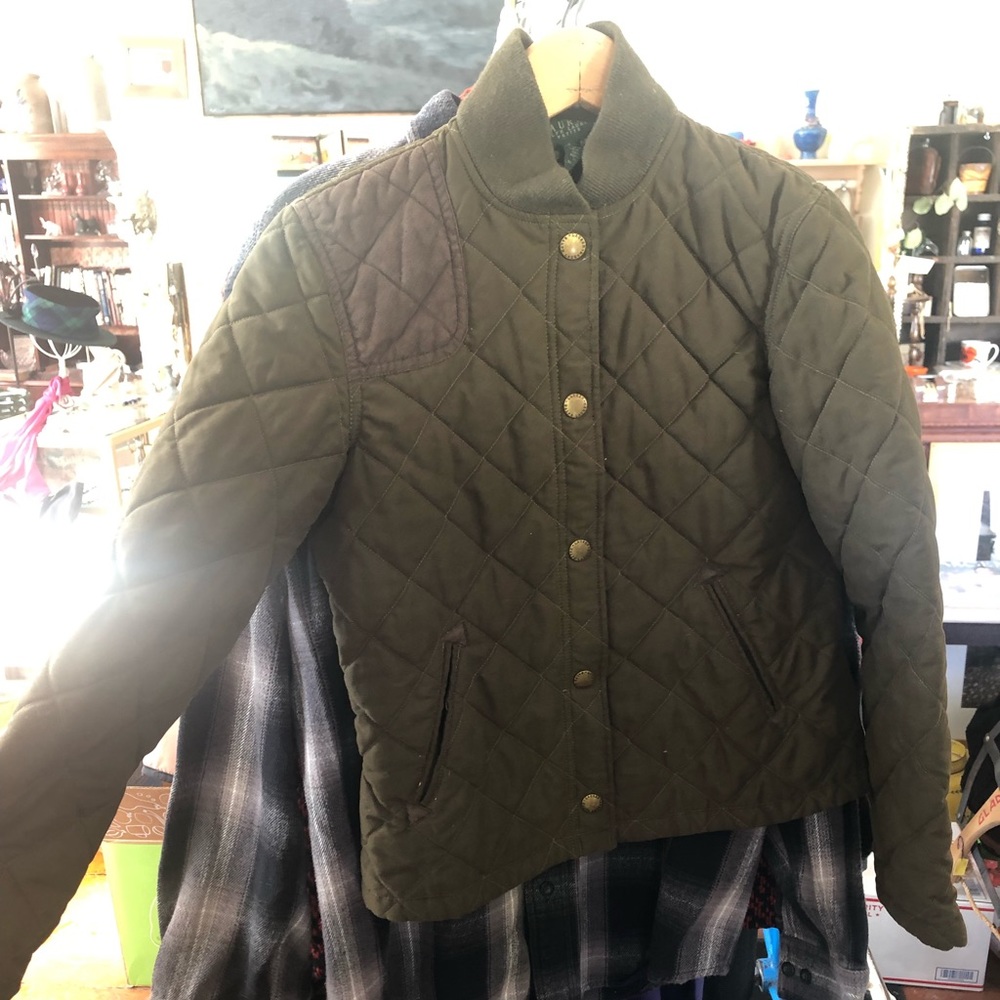 Ralph Lauren quilted bomber overcoat